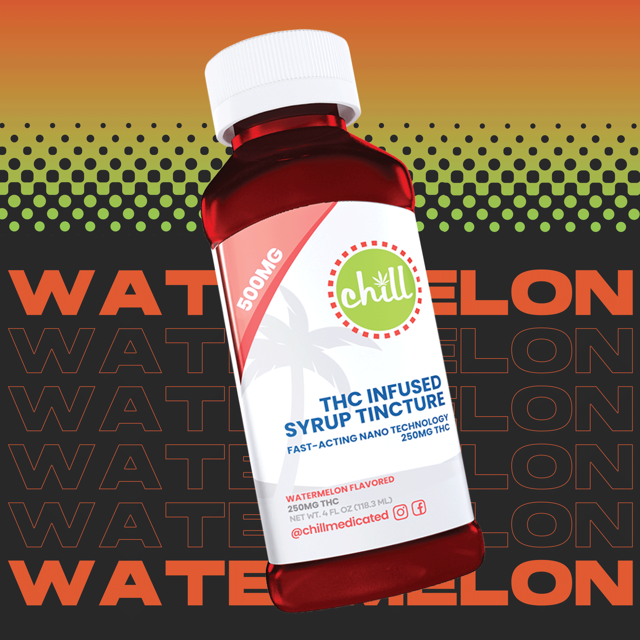 Photograph of product: Watermelon Syrup | 120ml | 500mg