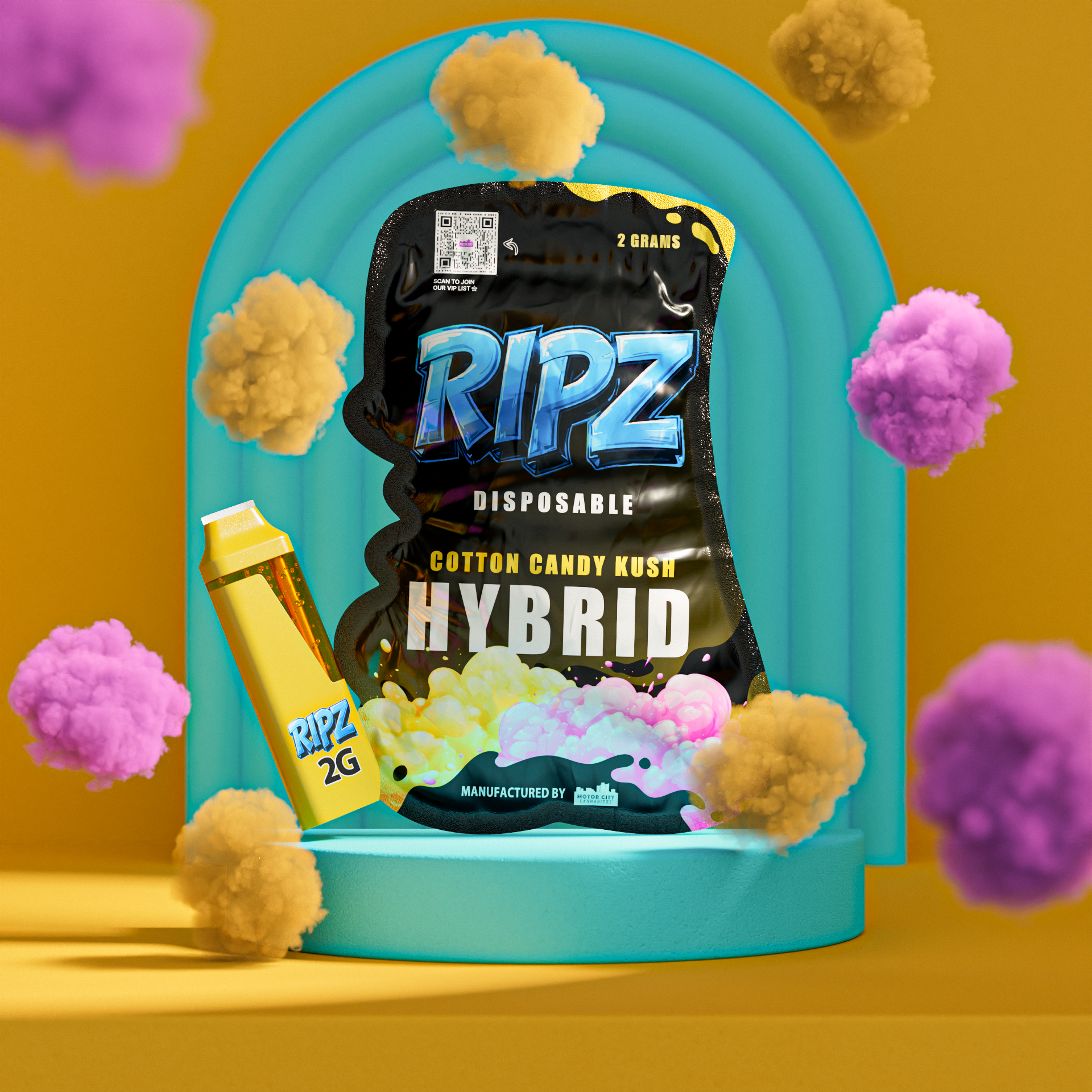 Photograph of product: Ripz - 2G Disposable - Cotton Candy