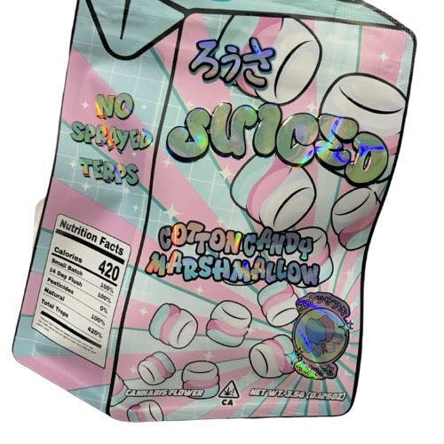 Photograph of product: Juiced Pre-Packaged 3.5g Cotton Candy Marshmellow