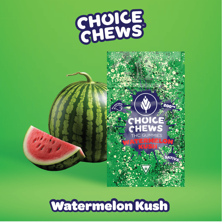 Photograph of product: Choice - Watermelon Kush (Oui'd) - 200mg Gummies