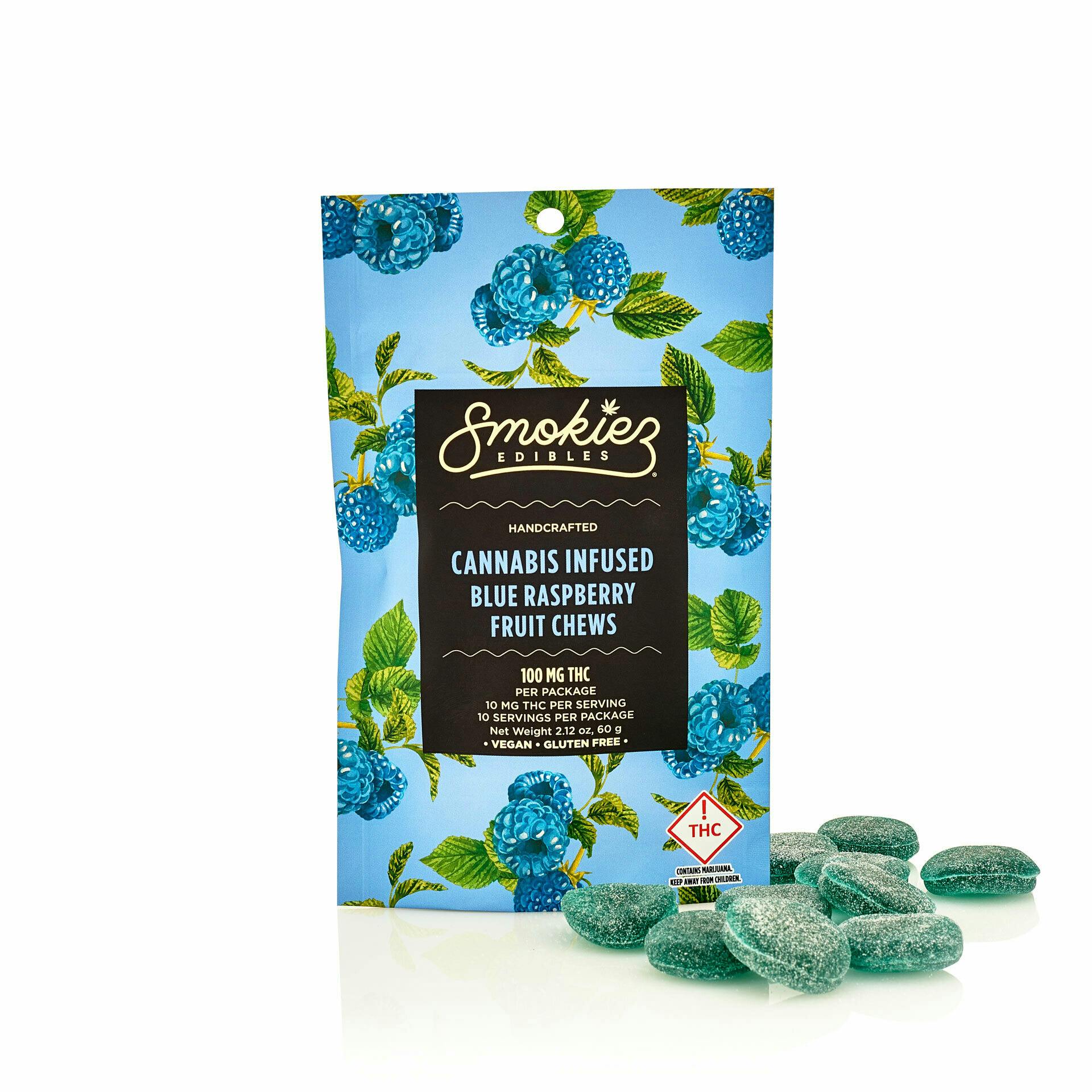Photograph of product: Blue Raspberry Gummies 100mg