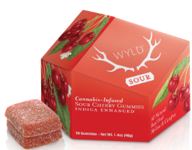 Photograph of product: Sour Cherry Oui'd Gummies | 10pk 100mg