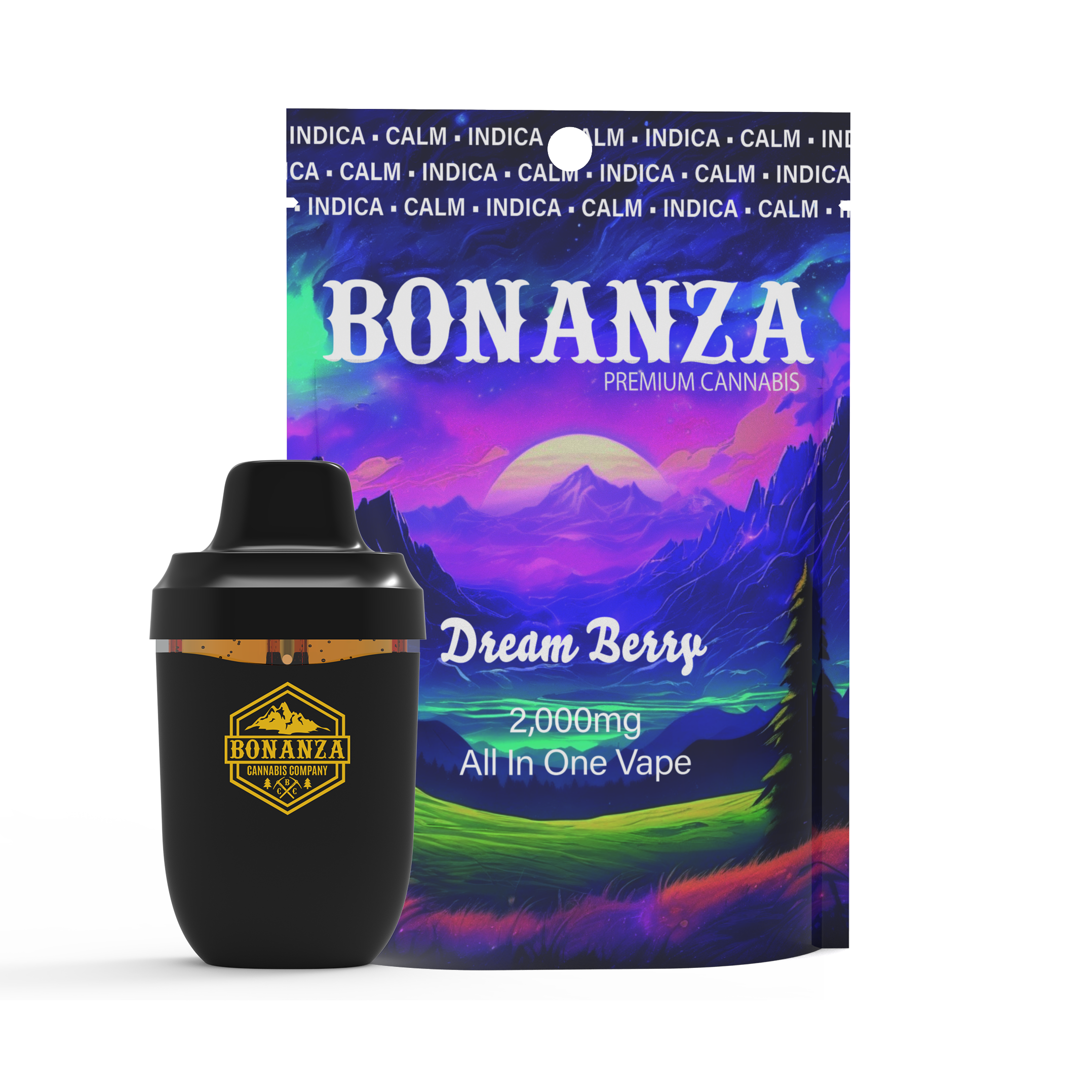 Photograph of product: Bonanza Dream Berry AIO Vape