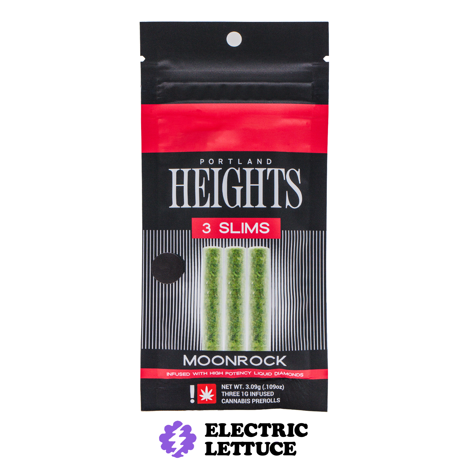 Photograph of product: Portland Heights Cherry Fritter 3pk Moonrock Infused Slims 1g