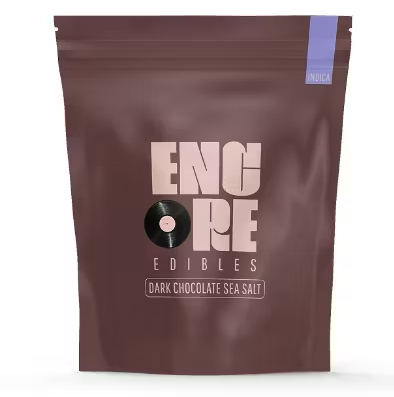 Photograph of product: Encore | Edibles| Chocolates | Dark Chocolate | 100mg 10pk Oui'd