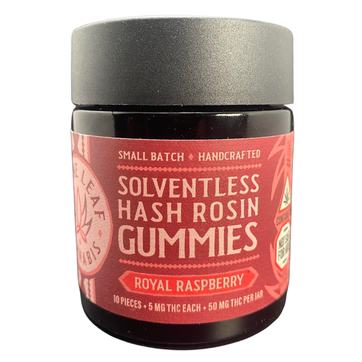 Photograph of Product: Stone Leaf - 5mg Hash Rosin Gummies - Royal Raspberry