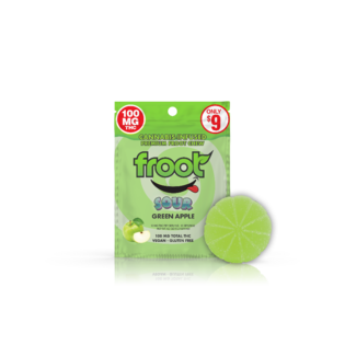 Photograph of product: SOUR GREEN APPLE 100MG GUMMY