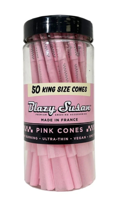 Photograph of product: Blazy Susan - Pink King Size Cones Jar (50pk)
