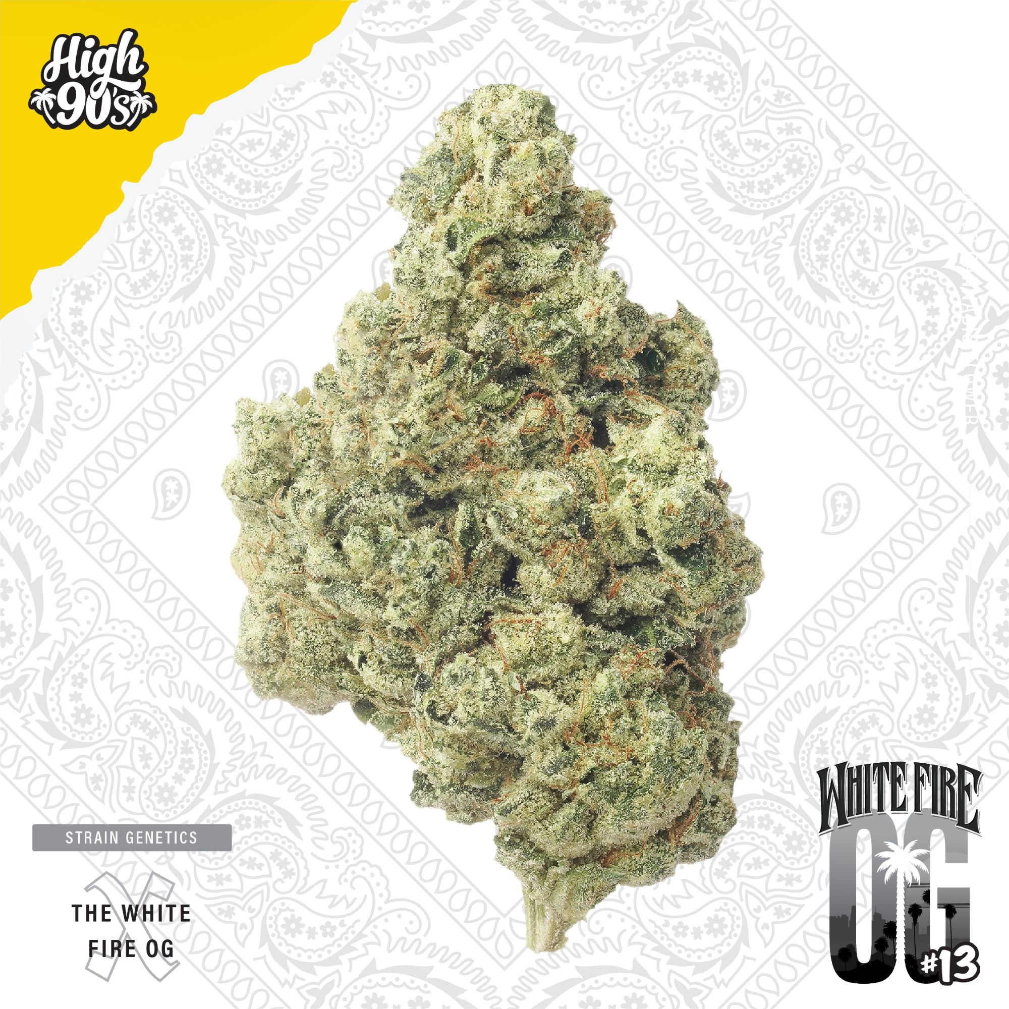 Photograph of product: High 90s - White Fire OG Flower (3.5g)