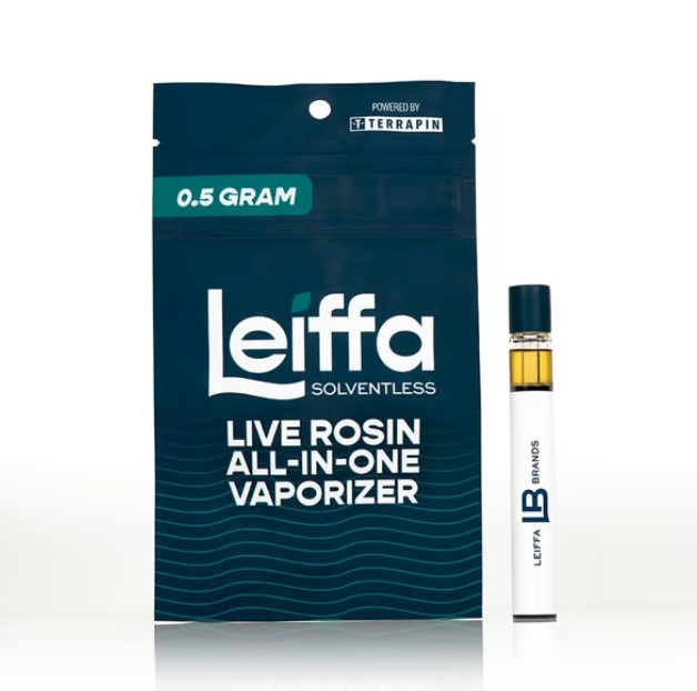 Photograph of product: Leiffa Sour Papaya Live Rosin AIO Disposable