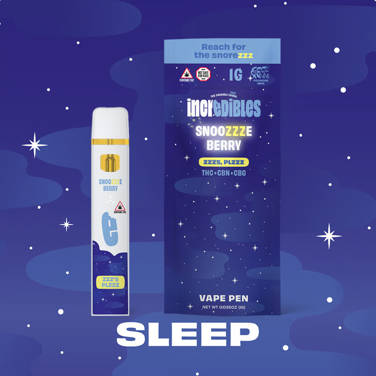 Photograph of product: Snoozzze Berry 14:1:1 | Disposable Vape | 1g