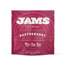 Photograph of product: JAMS - Sootheberry - 10 Pack 2:1:1 TH-oui:CBD:CBG - Fast Acting Hybrid Gummies