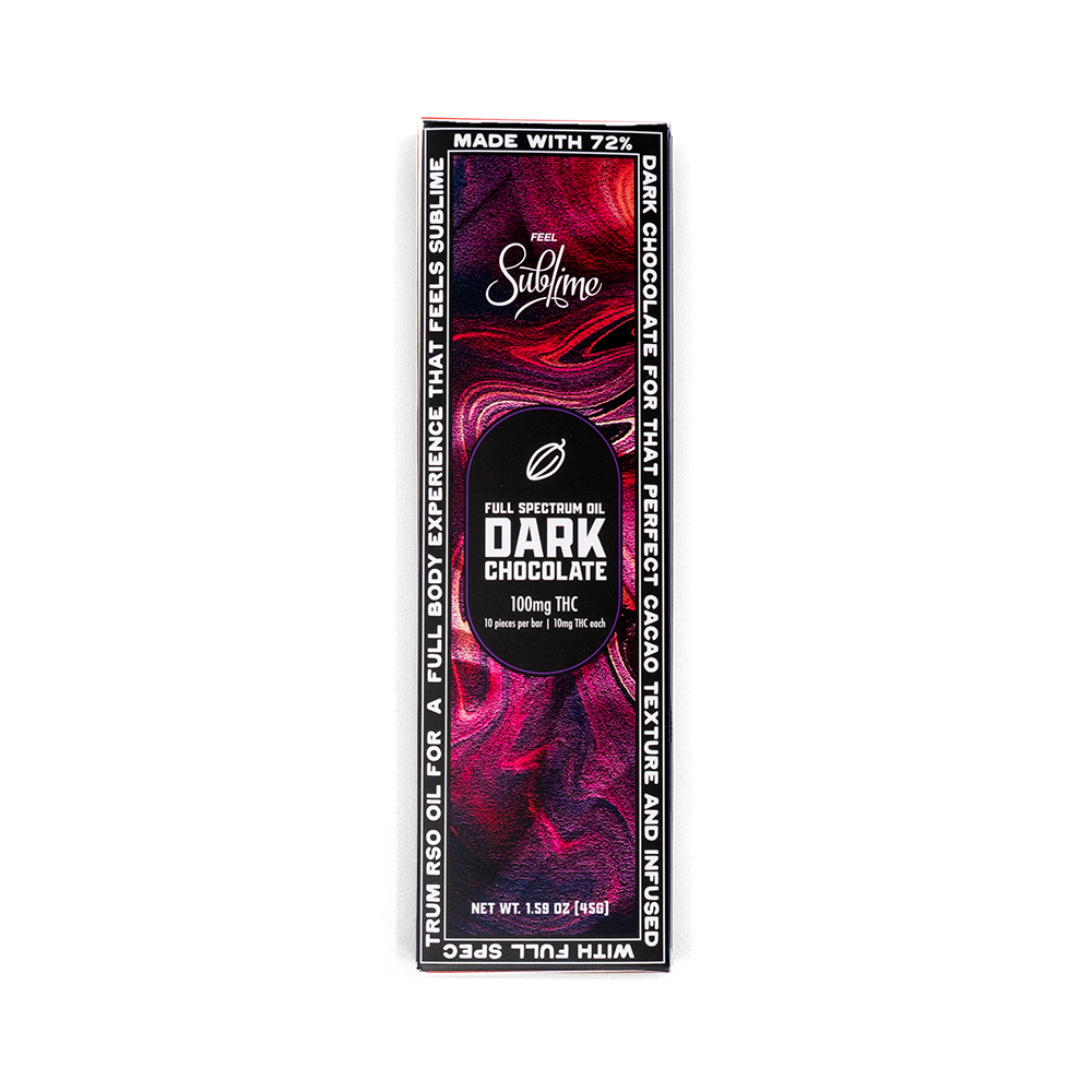 Photograph of product: Sublime RSO Chocolate 100 MG Dark