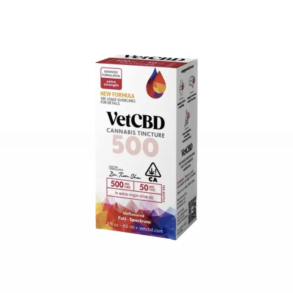 Photograph of product: Vet CBD Extra Strength 500mg CBD Oui'd Tincture 2oz