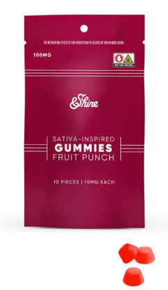 Photograph of product: &SHINE - Fruit Punch Bites (100mg) 10 ct [S]