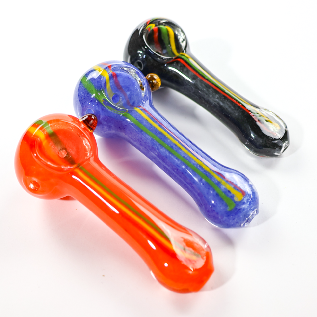 Photograph of product: Rasta Stripe Hand Pipe 4"