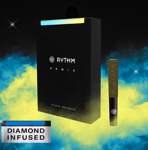 Photograph of product: Rythm Remix - Pineapple Express 2.5g 5pk Infused Pre-Rolls