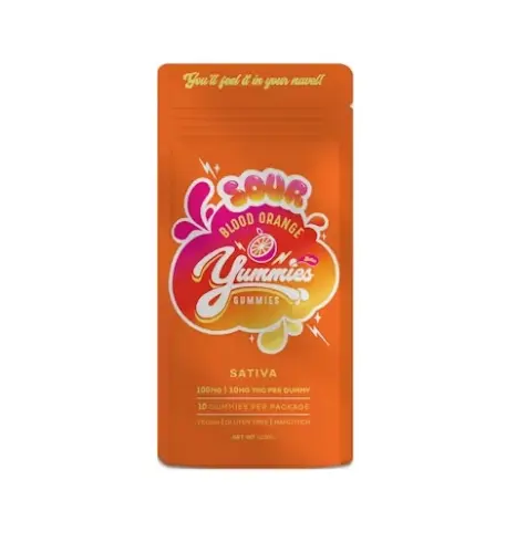 Photograph of product: Sour Blood Orange Oui'd Gummies 100mg