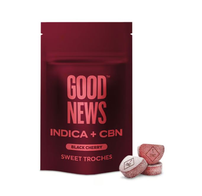 Photograph of product: 2:1 Black Cherry Troches | 10mg TH-oui/5mg CBN/10pk (100mg/ 50mg)