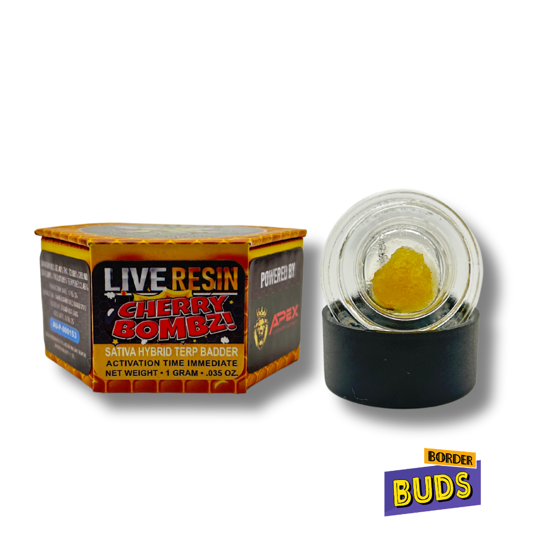 Photograph of product: Cherry Bombz | Cannabee Extracts | 1g | Live Resin Terp Badder