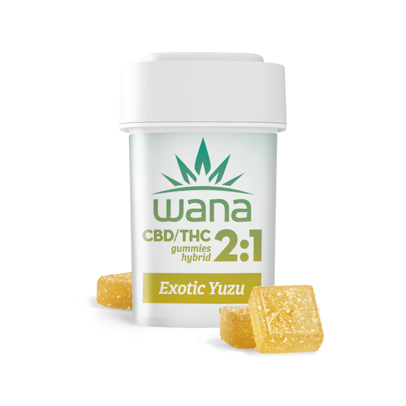 Photograph of product: Sour Exotic Yuzu Gummies 2:1 CBD:THC (100mg)