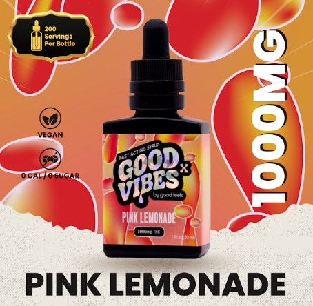 Photograph of product: Pink Lemonade Fast-Acting Syrup 30ml (1000mg)