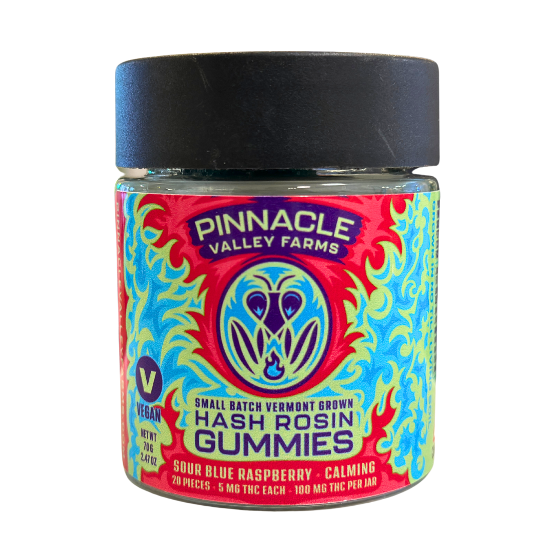 Photograph of product: Calming | Sour Blue Raspberry | au chocolat Rosin Gummies