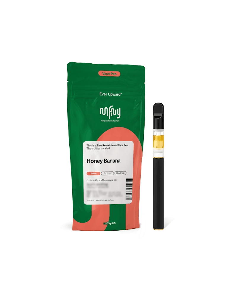 Photograph of product: MFNY .5g All in One Live Resin Vape Pen- Honey Banana