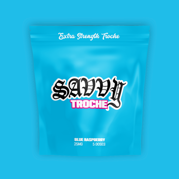 Photograph of product: Blue Raspberry - ["25mg Troche"]