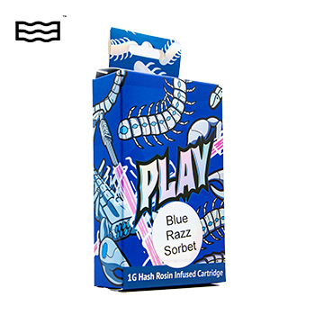 Photograph of product: Play Oui'd au chocolat Rosin Cartridge | Blue Razz Sorbet