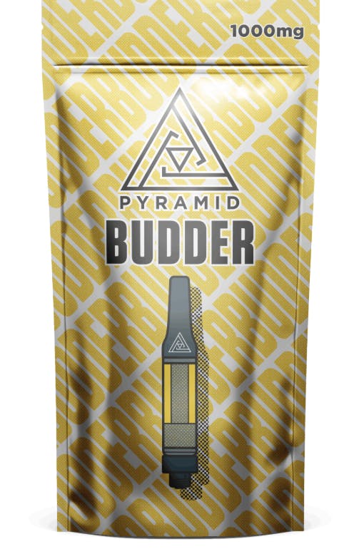 Photograph of product: Pyramid - Budder - Purple Milk - Vape Cart - 1g