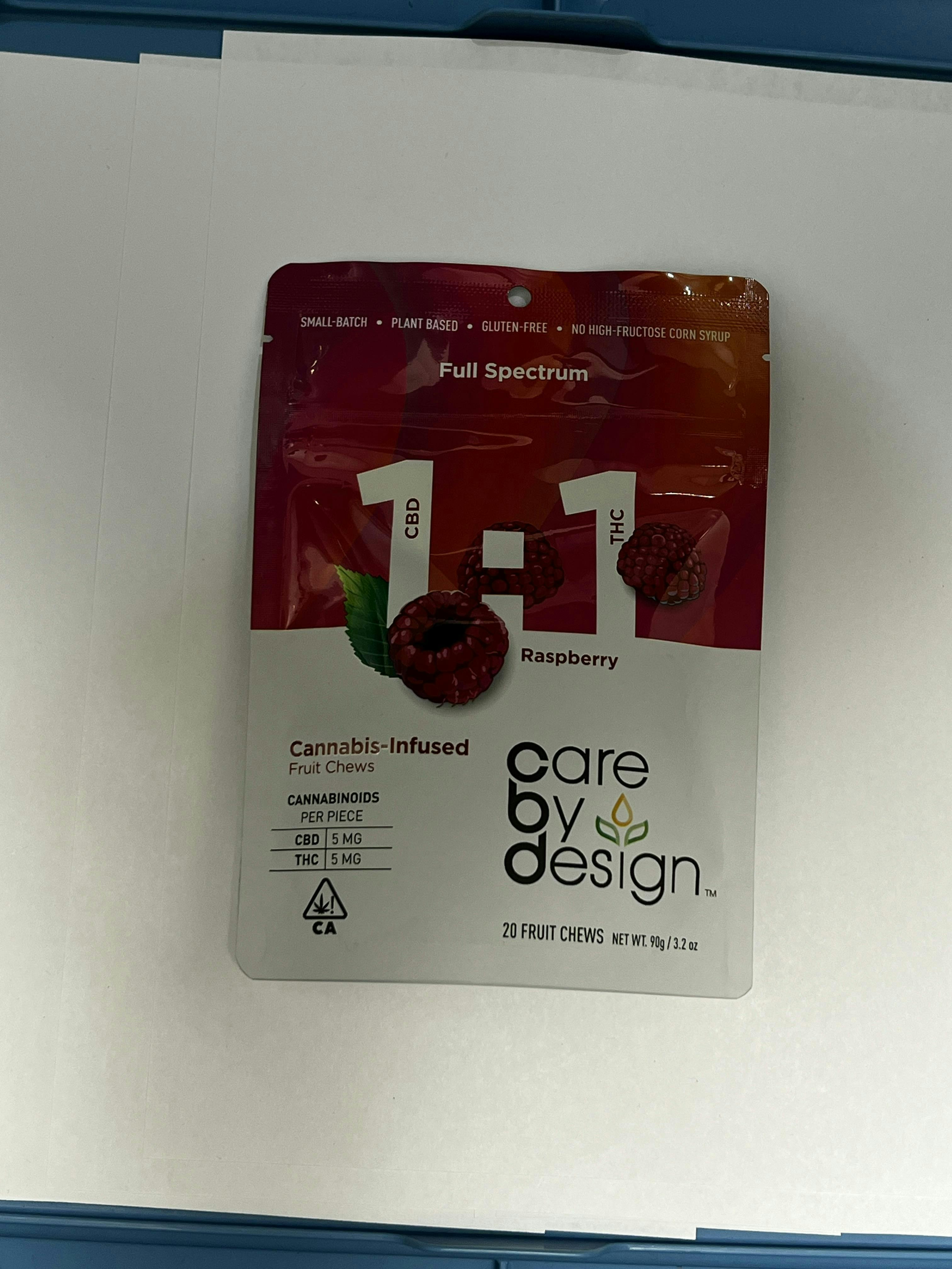 Photograph of product: Care By Design - CBD Refresh 1:1 Raspberry Gummies