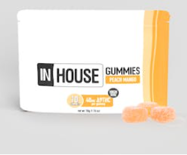 Photograph of product: In House Peach Mango Gummies 100mg 10pk