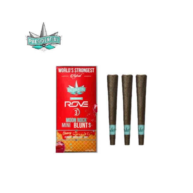 Photograph of product: Presidential Mini | .5gx3pk - Cherry Gelato - Moon Rock Infused Pre-Rolls - Oui'd - 