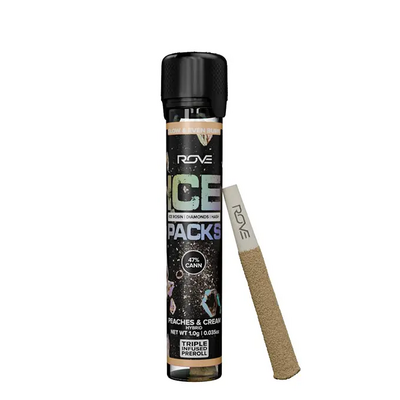 Photograph of product: Rove | Peaches and Cream Ice Rosin Infused Pre-Roll | 1.0g