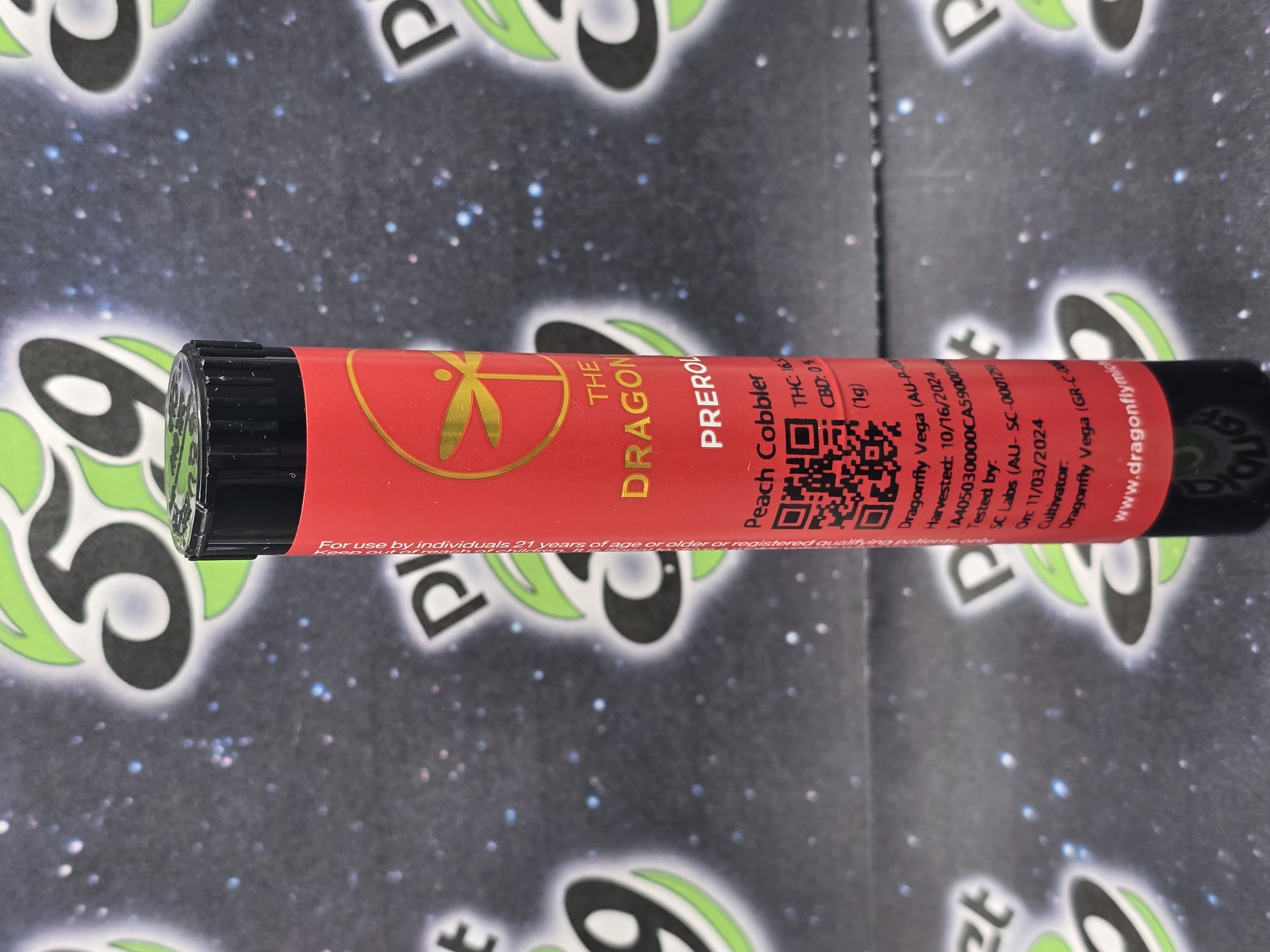 Photograph of product: Dragonfly | Peach Cobbler Preroll