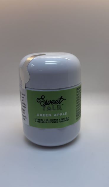 Photograph of product: Sweet Talk Green Apple Gummies 5mg 20-pack