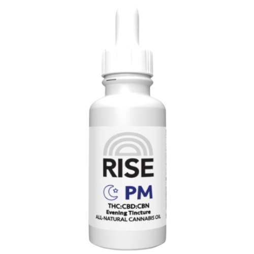 Photograph of product: Rise PM Tincture 200mg TH-oui: 200mg CBD: 200mg CBN