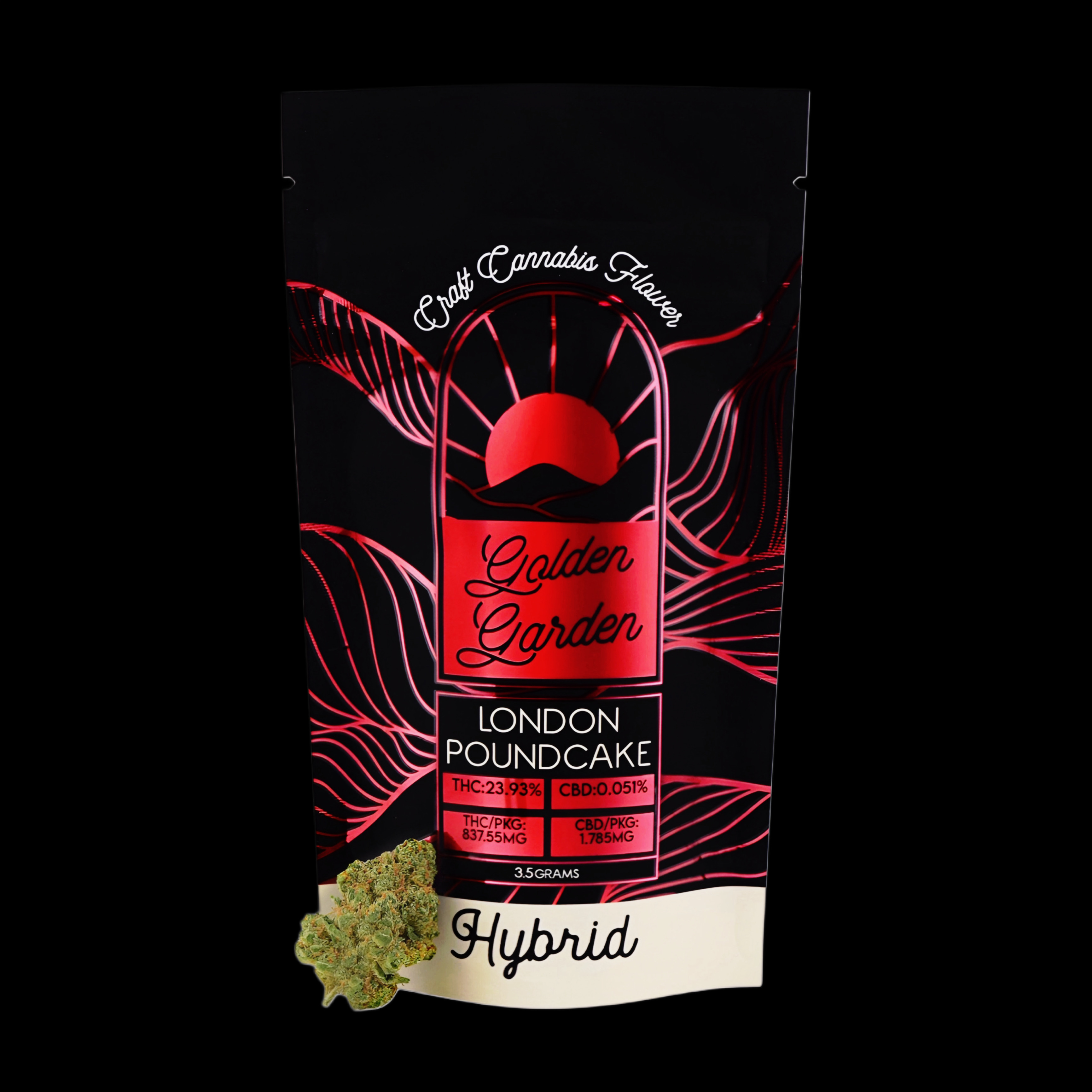 Photograph of product: Golden Garden London Pound Cake 3.5G Bag (Hybrid)