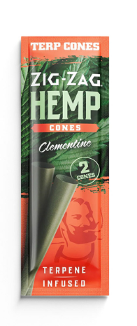 Photograph of product: ZIG ZAG | Accessory | Hemp Cones | Clementine | 2pk