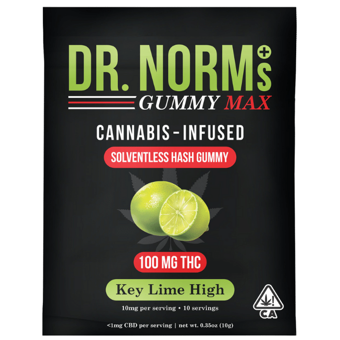 Photograph of product: Dr. Norms | SH Gummy MAX 100mg | Key Lime High