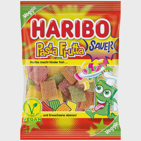 Photograph of product: Unmedicated Snacks/Drinks - Haribo Pasta Frutta Sauer (Germany) - Small 85g