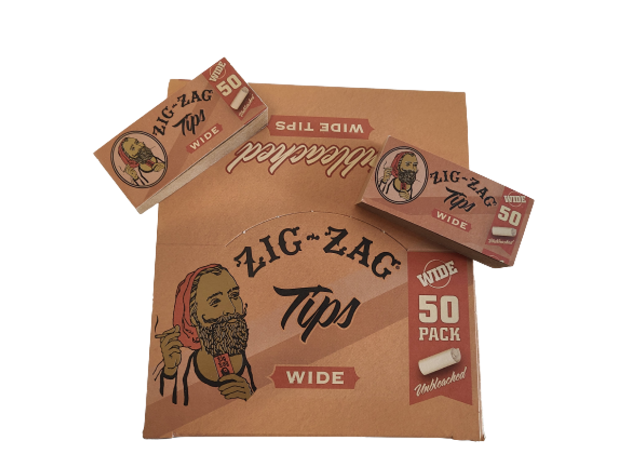 Photograph of product: Zig Zag Wide Tips 50PK