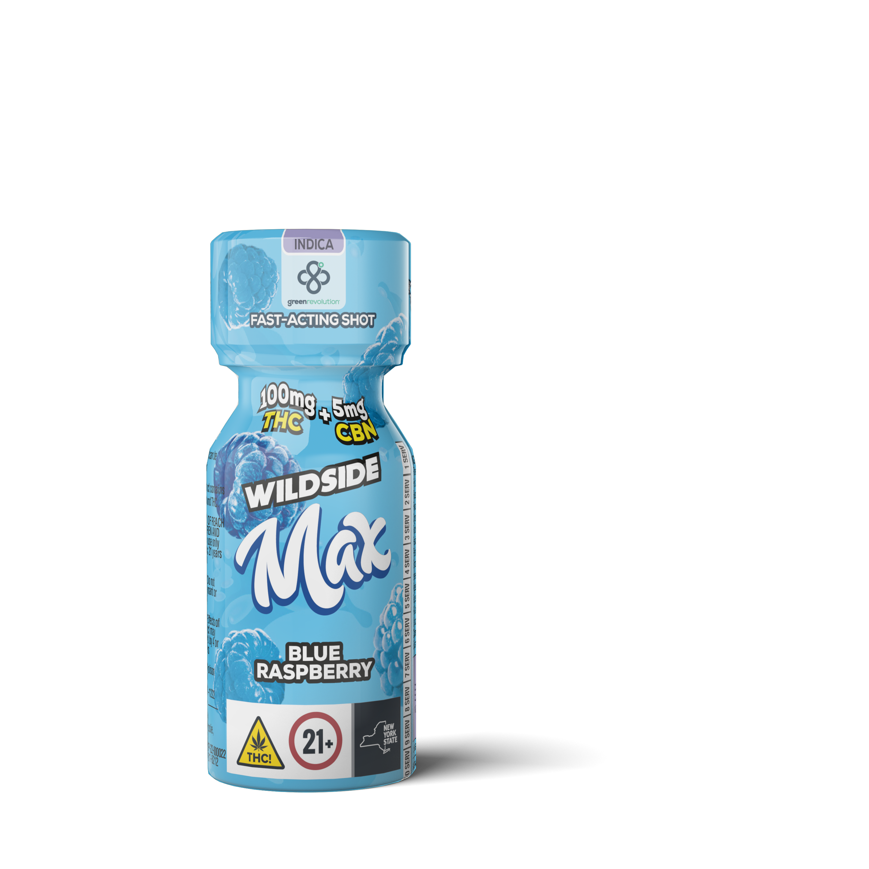 Photograph of Product: Nano Shot Max - Chill Blue Raspberry (20:1 THC:CBN)