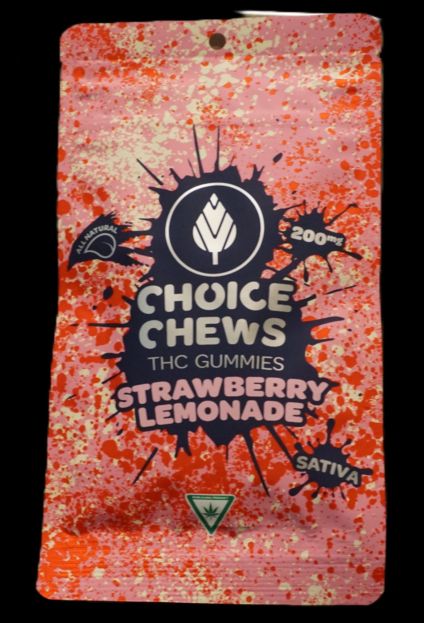 Photograph of product: Choice Chews - Strawberry Lemonade Gummies (Oui'd) - 200mg
