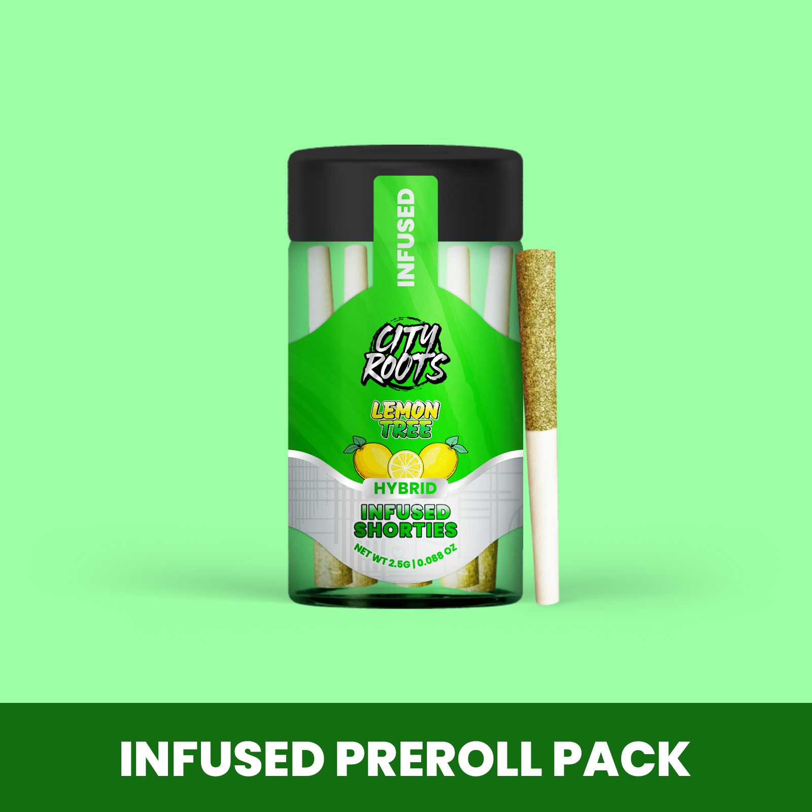 Photograph of product: City Roots - Lemon Tree (Hybrid) 5pk Infused Prerolls