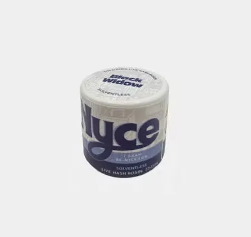 Photograph of product: Nyce Cold Cure Live au chocolat Rosin - Black Widow (Hybrid)