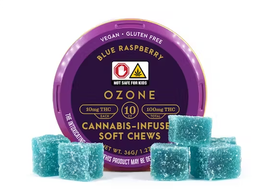 Photograph of product: Blue Raspberry - Soft Chews - 100mg