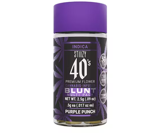 Photograph of product: Purple Punch 40's Mini Infused Blunts 5pk