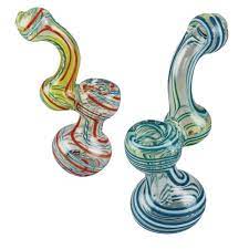 Photograph of product: Worked Fritted Bubble Hand Pipe 4"